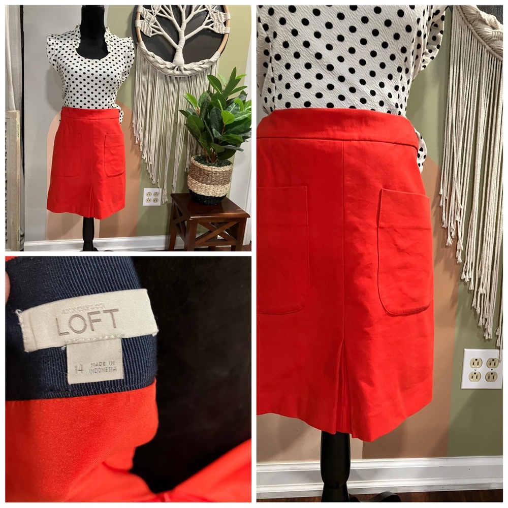 Loft skirt sz14 front pockets back zip